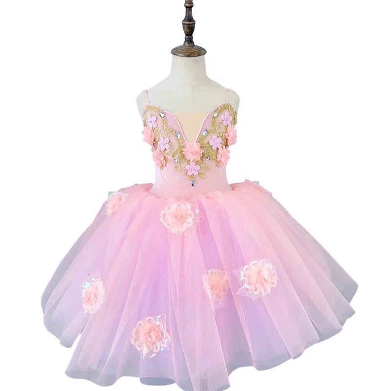 Costume da Bambina Rosa Lago dei Cigni Balletto Gonna-Pigiama