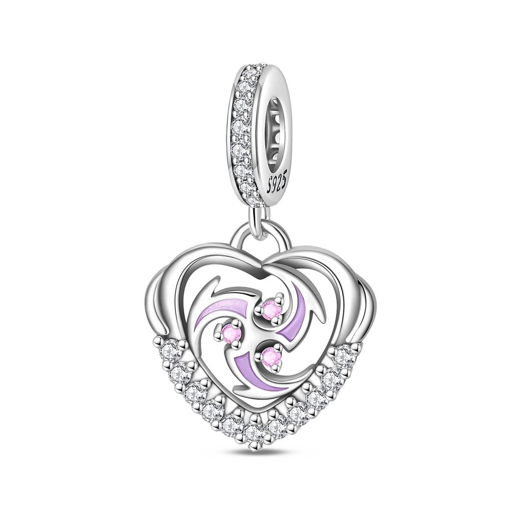 Lucky Clover Charms Bead Original Copper Inlaid Blue Zirconium Cute Pets Pendants Fit Bracelet Jewelry Lover Gift