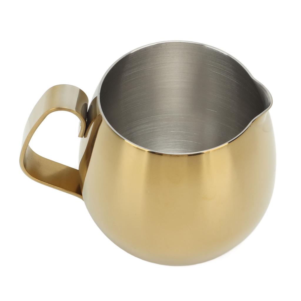 Kaffee Milchbecher Edelstahl Milchaufschäumkännchen Cappuccino Latte Art Milchkrug Becher Golden
