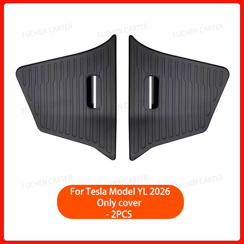 For Tesla NEW Model YL 2026 Rear Trunk Side Storage Box Cargo Organizer TPE Bin Box Flocking Mat Partition Board Accessories cover plate