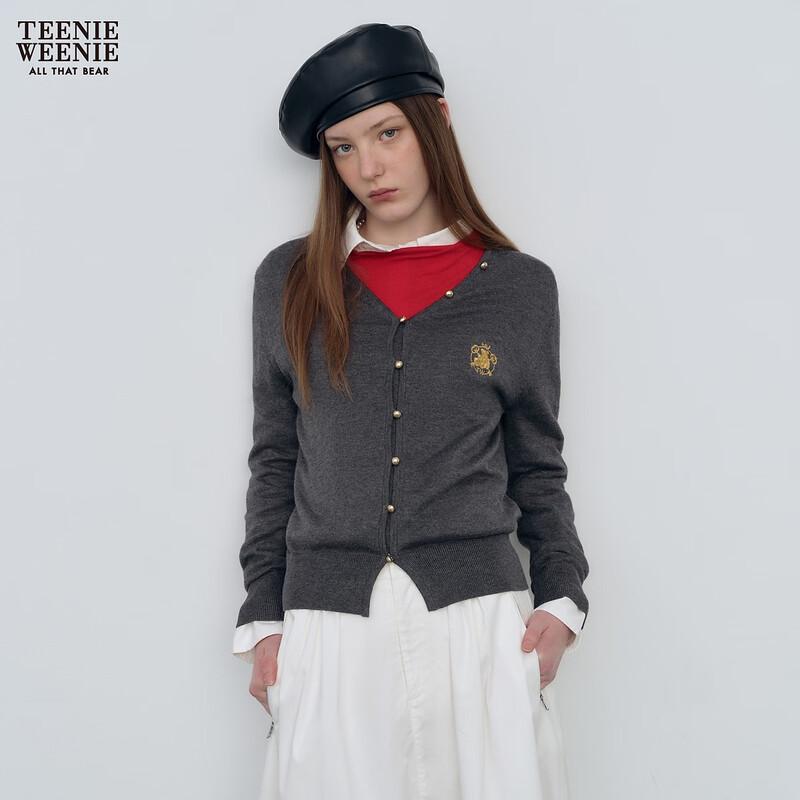 Teenie Weenie Bear Letter Knitted Cardigan