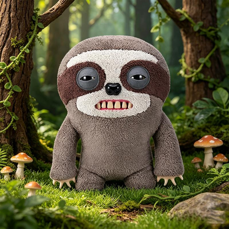 Ugly Cute Plush Toys Grumpy Alien Sickening Sloth Stuffed Animal Soft Doll Funny Gift