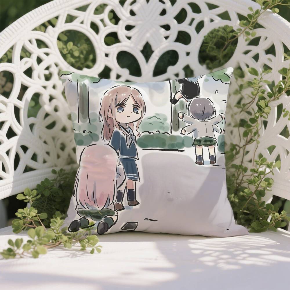 

Anime Cartoon It s MyGO Band Cute-A Pillow Case Anti-dustmite Pillowcase Invisible Zipper Silky Short Plush Sofa Cushion Cover 12x12Inch