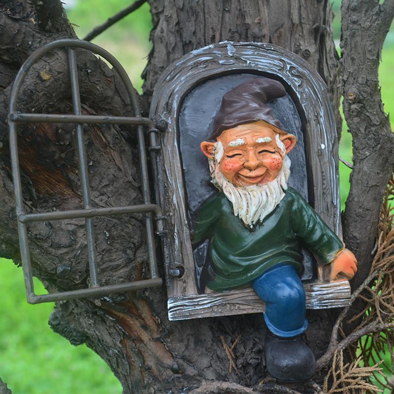 Charming Resin Gnome Statue For Garden Decor Featuring Old Man Design Ideal For Outdoor Spaces