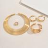 Geometric Collar Choker Necklace Earrings Bracelet Ring for Women Punk Jewelry Sets