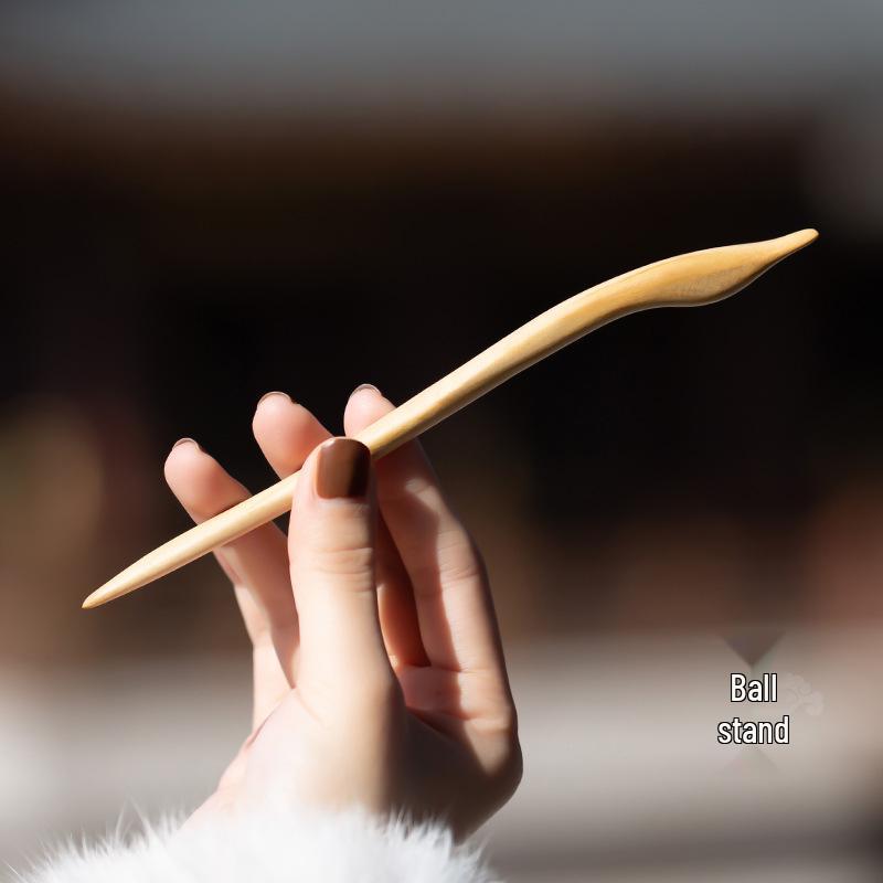 Livrare Gratuită Agrafă de Păr de Lux din Lemn de Piersic pentru Femei – Stil Chinezesc Antic & Modern