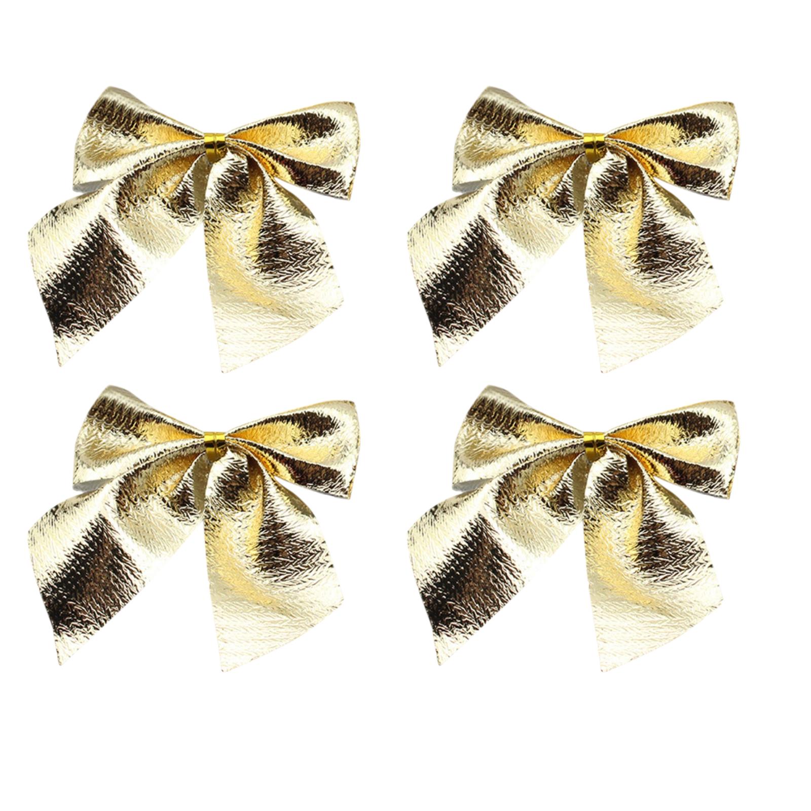 

12pcs Christmas Bow Decorations, Fabric Christmas Tree Ornaments One Size