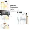 Silver Aluminum Alloy Tuning Fork Collection For Musical Instruments And Health Treatments With Carrying Bag