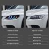 BMW 3 Series E92 E93 M3 RGB Headlight Assembly with Colorful Daytime Running Lights and Turn Signals (2005-2010).