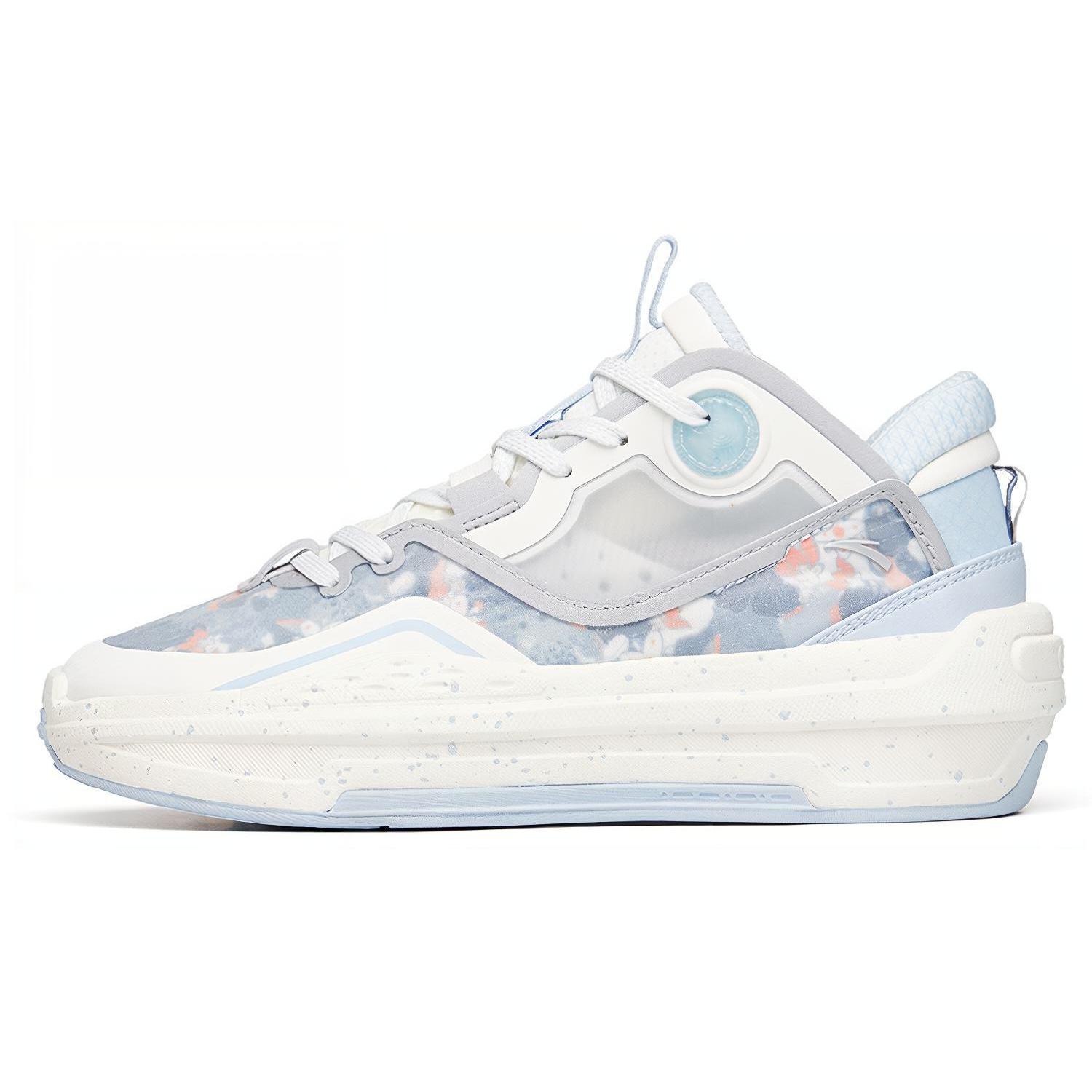 

new Anta C37 2.0 Anti Slip Wear Resistant Mid Top Skateboard Shoes Women s Gray Blue 35.5