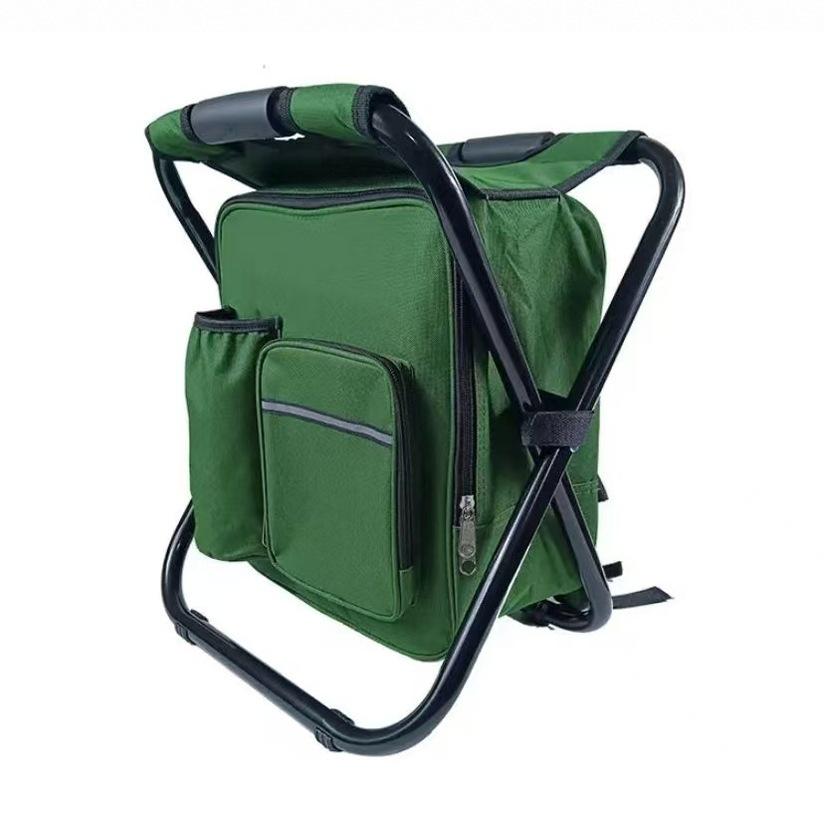 Tragbarer Klapphocker: Multifunktionaler Strand-, Angel- und Campingstuhl mit isoliertem Rucksack