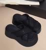 Thick-soled Heightening Heel Beach Cool Slippers Women's Summer Wear 2025 New with Skirt Bohemian One-word Sandals