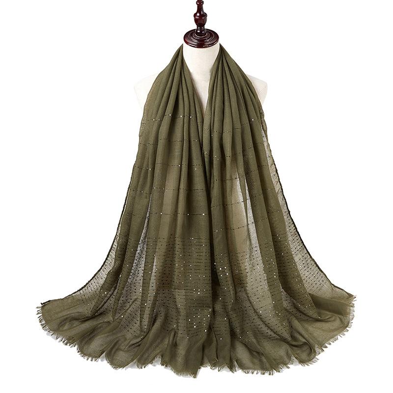 New Summer Luxury Elegant Women Silk Scarf Beach Wrap Shawl Sparkly Sequin Sunscreen Bandana Hijab Mujer Scarve Pareo Foulard