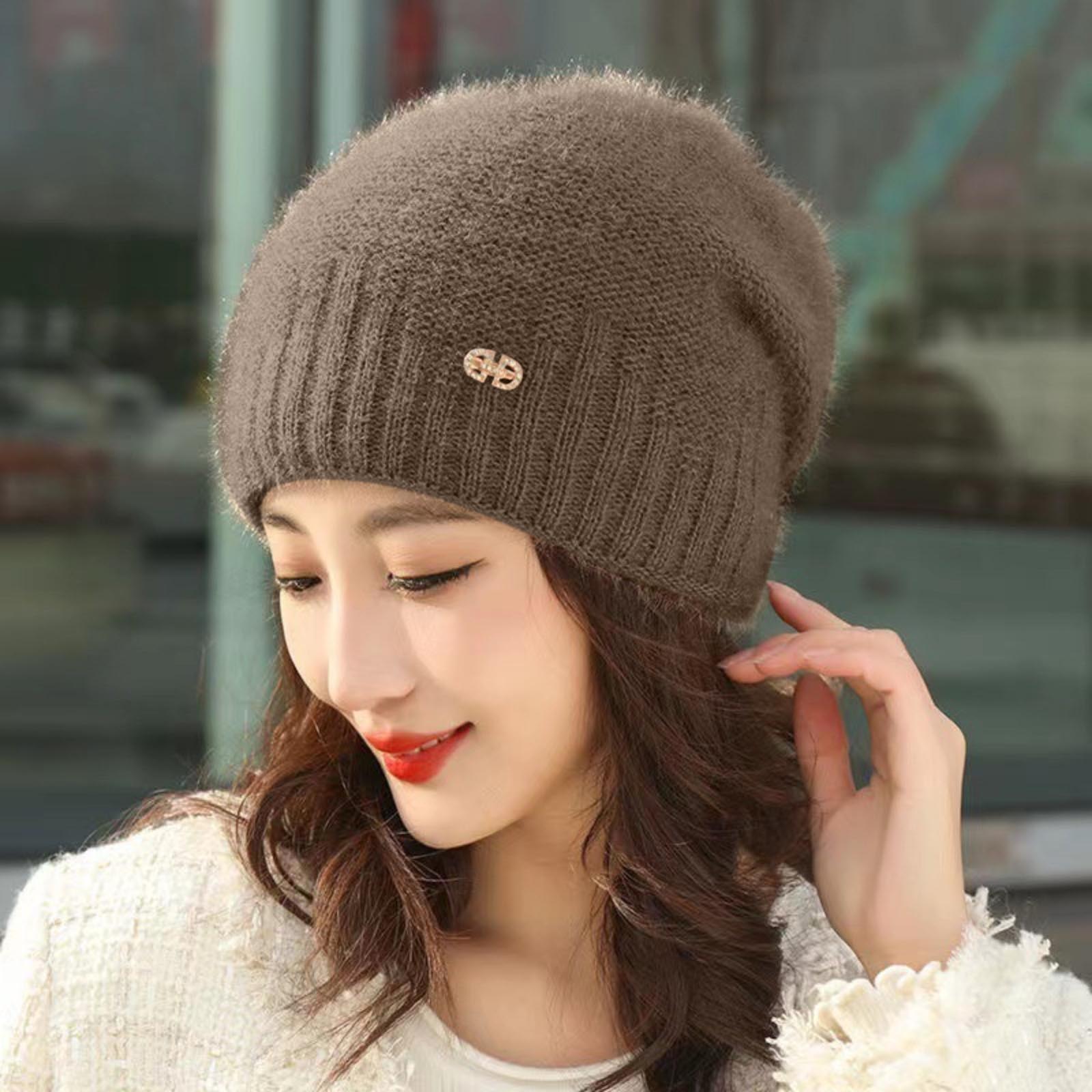 

Зимова шапка Пуловер Вовняна шапка В язана шапка One Size хакі