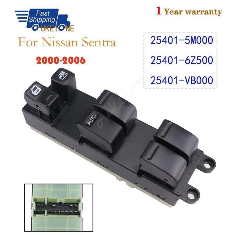 25401-5M000 For 2000 2001 2002 2003 2004 2005 2006 Nissan Sentra Front Left Electric Power Master Window Switch 25401-VB000