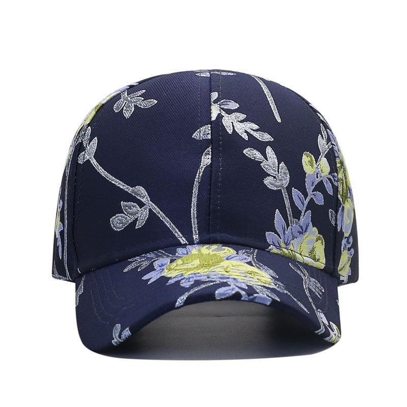 Export Flower Embroidery Baseball Cap Women's Hard Top Ethnic Style Sun Hat High-end Foreign Style Cap