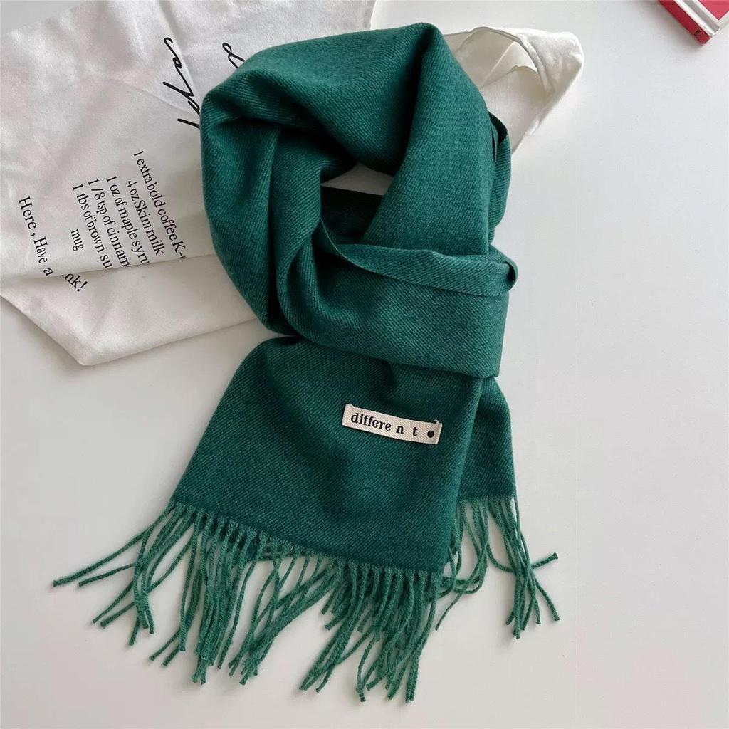 Unisex Ciepły Długi Szalik: Wszechstronny szal w jednolitym kolorze na jesień i zimę