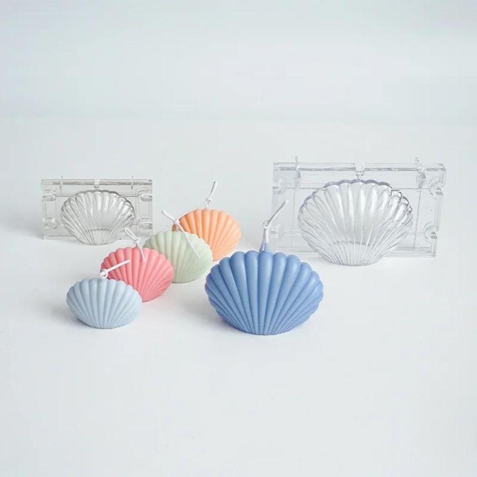 1 Pcs DIY Scallop Candle Mould Handmade Candle Mold Aroma Candle Mold Three-dimensional Scallop Shell Acrylic Mold