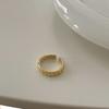 Geometric Eyecatching Design Adjustable Ring For Women Lightweight Gold Plated Accessory Fashion