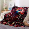 1pc Peacock Feather Blanket, Lightweight Flannel Fleece with Digital Printing, Soft Warm for Sofa, Travel, Camping, Office, Couch, Chair, and Bed, All