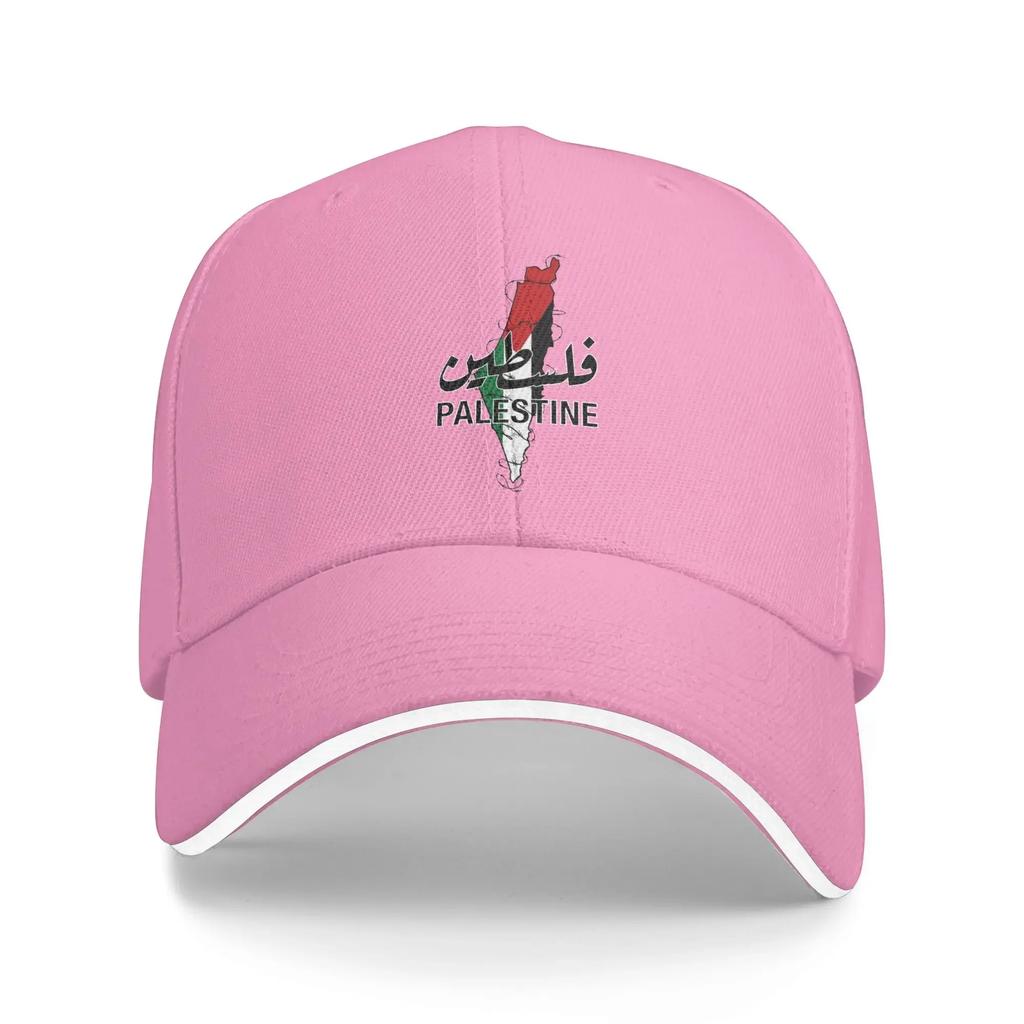 Map Palestinian Flag Casual Baseball Cap Hunting Camping Trucker Hat Spring Sunscreen Unisex Adult Fashion Baseball Caps
