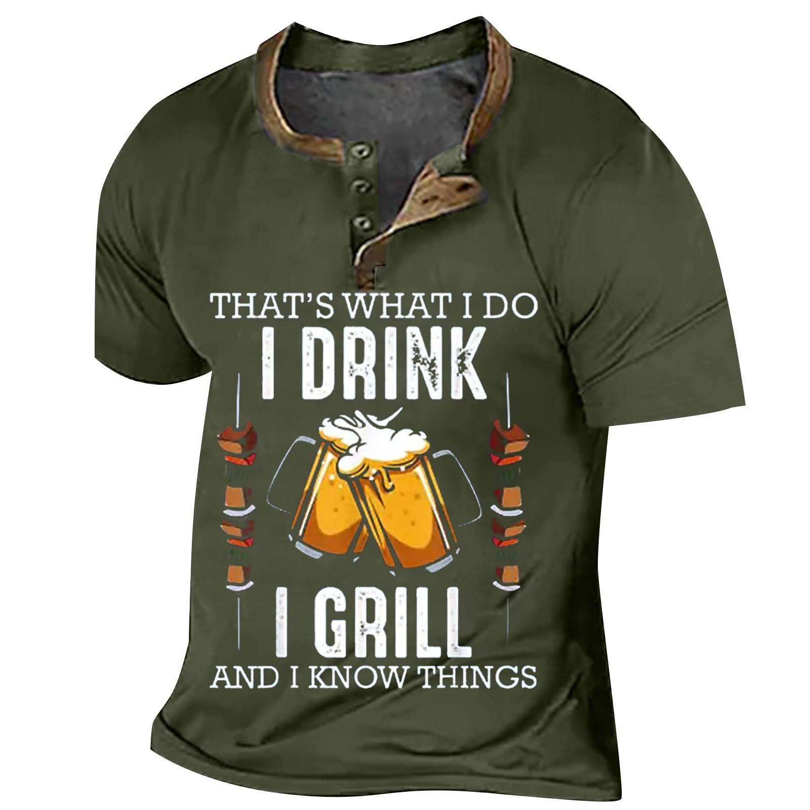 

Чоловіча футболка Футболки з графічним текстом Чорний військовий Зелений басейн Темно-сірий 3D-друк Вуличний повсякденний одяг з короткими рукавами і ґудзиками Базовий одяг L зелений