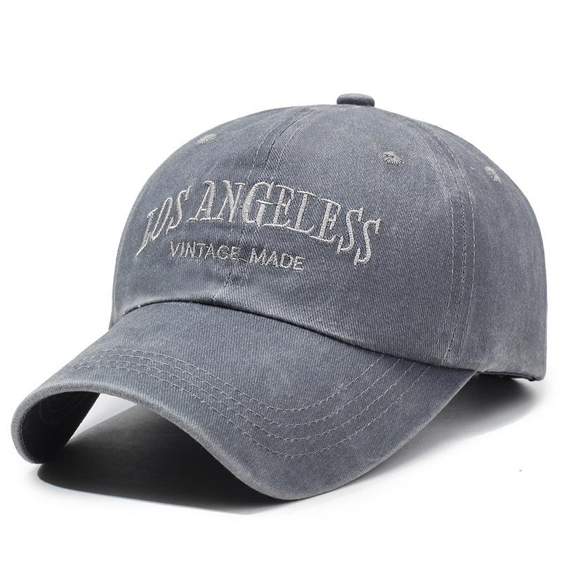 American ins washed versatile baseball cap big head circumference shows small face simple versatile cap deepened curved brim hat