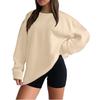 Women's Casual Fashion Loose Sports Round Neck Pullover Long Sleeve Sweatshirt