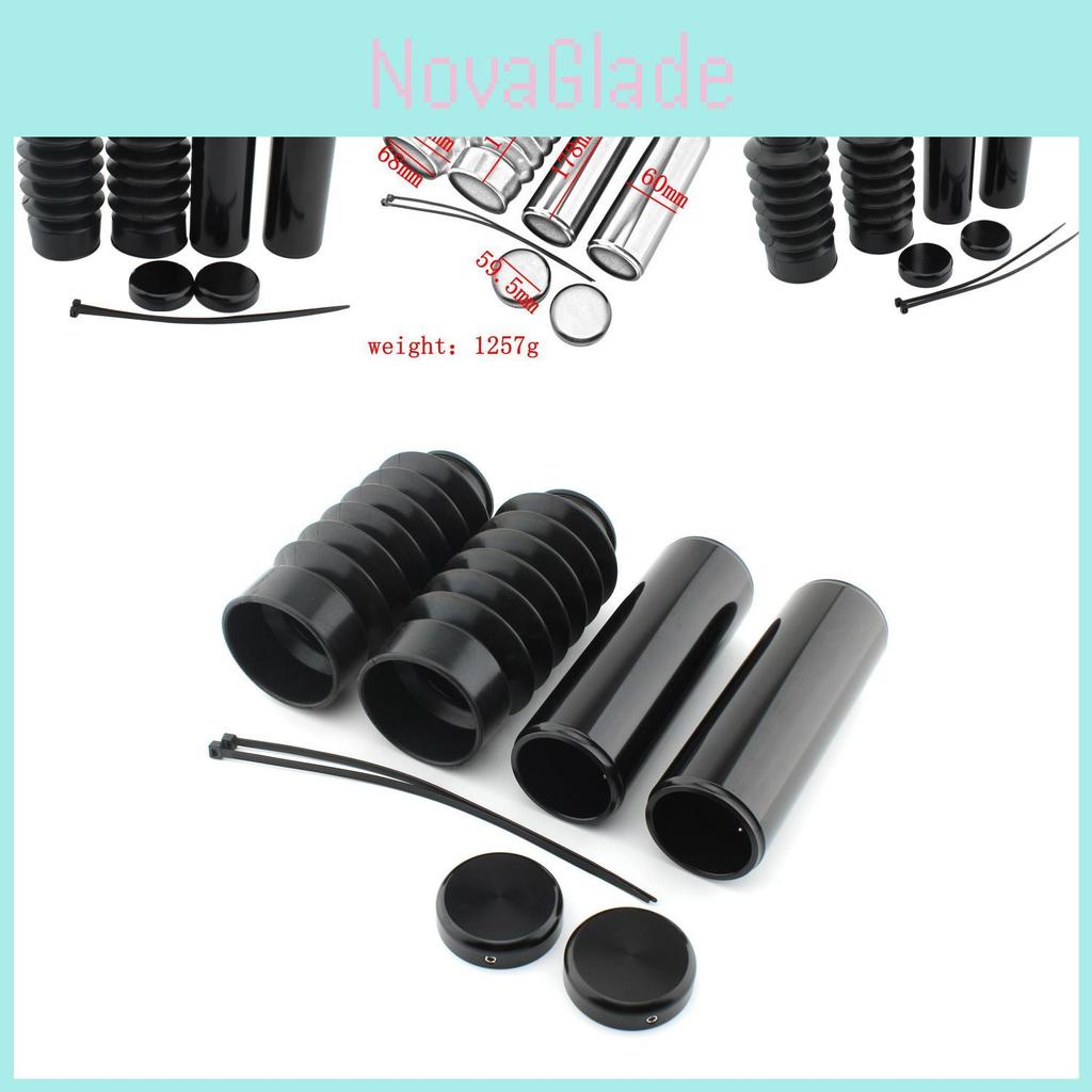 Premium Black Front Fork Suspension Sleeve Kit For Harley Breakout 2013 To 2017
