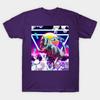 Men Black Print T-shirt Dinosaur Rave Raving T-Rex No-Cut Transfer Paper Print Cotton Tshirt