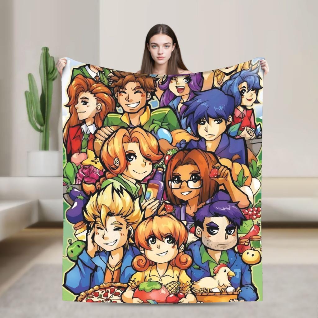 Stardew Valley Animals Chicken Blanket Quality Super Soft  Throw Blanket Winter Travel Office Living Room Comfortable Bedspread