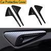 ABS Carbon Pattern Side Camera Cover For Tesla Model 3/Y 2025 ABS Leaf Board Sticker Accessories