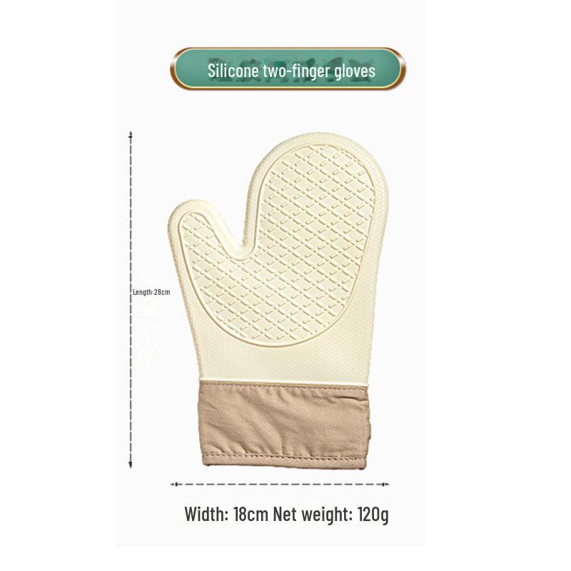 Thickened Heat-Resistant Silicone Oven Gloves: Cute, Anti-Scalding Kitchen Mitts