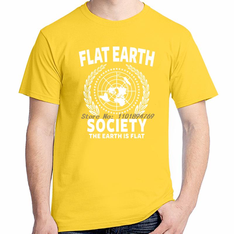 Flat Earth Society Fashion Graphic T Shirts Summer Tees Tops Cotton Oneck New Shirts And Tshirts Unisex Unisexs Print T Shirt