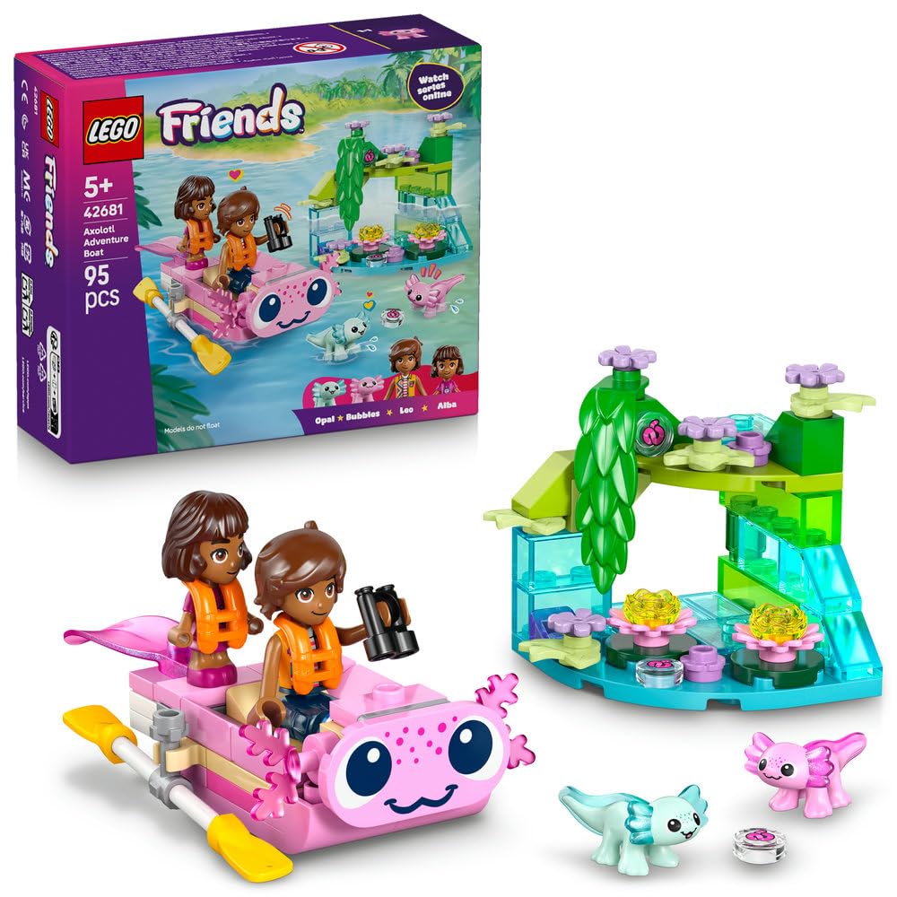 LEGO Friends Wiper-Perch Adventure Boat Building Blocks Toy Gift for Kids 5-8 Years Old Educational Play Vehicle Ship