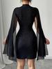 Elegant Starry Sky Rhinestone Ribbed Mini Skirt - Sleeveless, Slim Fit, Hip-Hugging Design for Summer