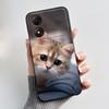 Casing For ZTE Blade A34 / A54 4G Phone Case Shell Aesthetic Cute Cat Astronaut Soft TPU Silicone Black Protective Cover Bumper
