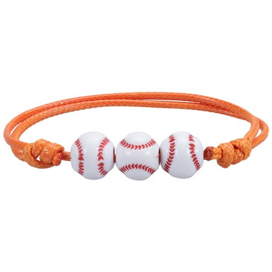 Sports Bracelet Rugby Braided Unisex Adjustable Ball Shape Bracelet Jewellery