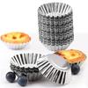 10Pcs Nonstick Ripple Egg Tart Mold Flower Shape Reusable Stainless Steel Cupcake Muffin Cake Mold Baking Cup Tartlets Pan