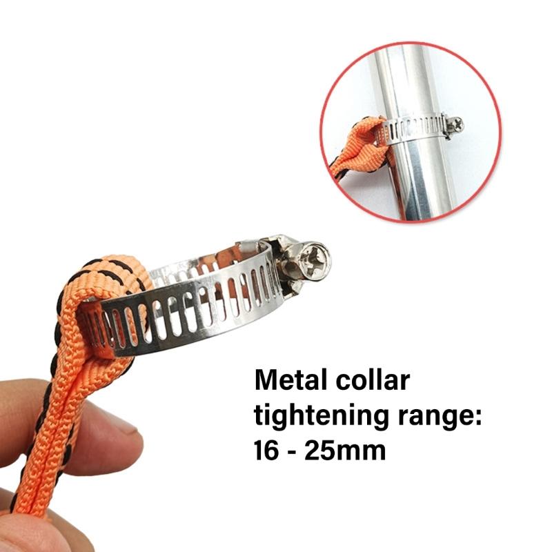 Thicken Tool Lanyard Rope with Fixed Hose Clamps Working Anti-Falling Safety Rope Tool Tethers Lanyard Easy to Use