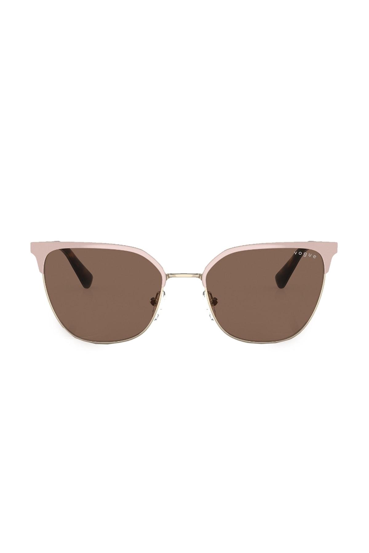

Женские солнцезащитные очки Vogue 4248-S 517673 53 розовая косая оправа