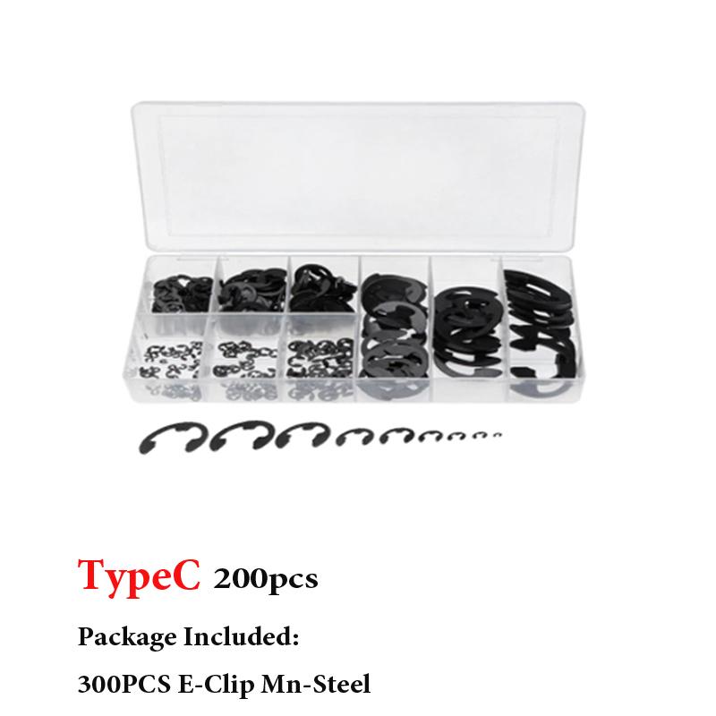 

70-600 шт., набор стопорных колец 3 мм -19 мм, черные стопорные кольца, набор стопорных колец и углеродистая сталь 304 из нержавеющей стали