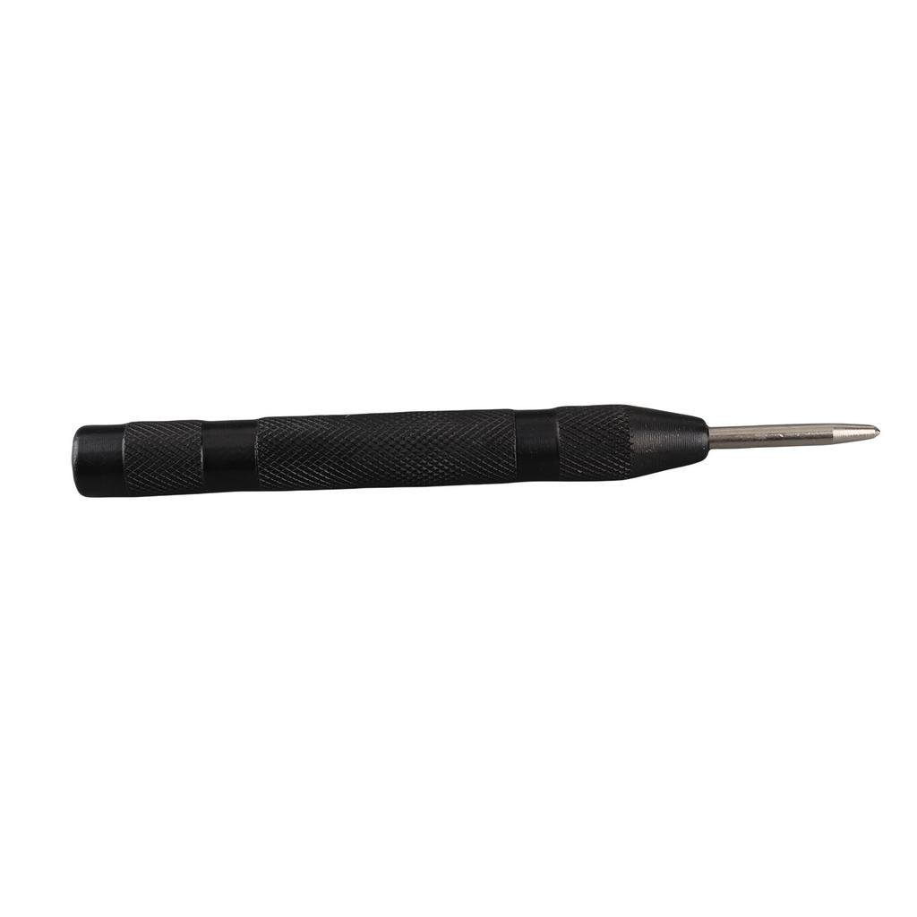 1pc Black Automatic Center Punch Locator Metal Wood Press Dent Marking Tool