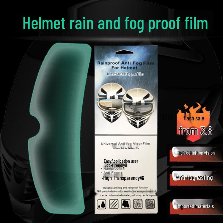 Universal Anti-Fog, Rainproof High-Definition Helmet and Car Window Film Sticker