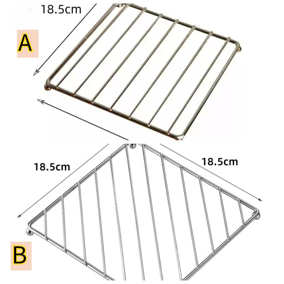 

2PCS Multi Functional Stainless Steel Desktop Dining Table Insulation Pad for Household Use Heat-resistant and Heat-resistan Pad