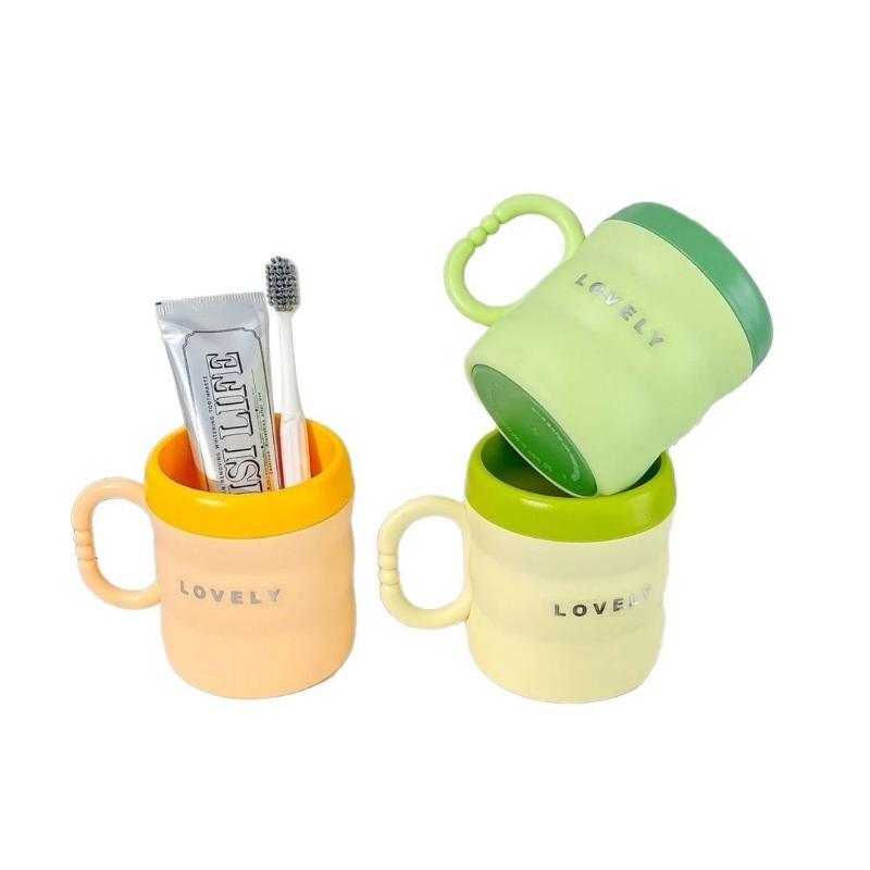 Zesílený Dvouvrstvý Kelímek na Ústní Vodu Keramický Kelímek na Zubní Kartáčky Kelímek Bambusový Kloub Kelímek na Kartáček