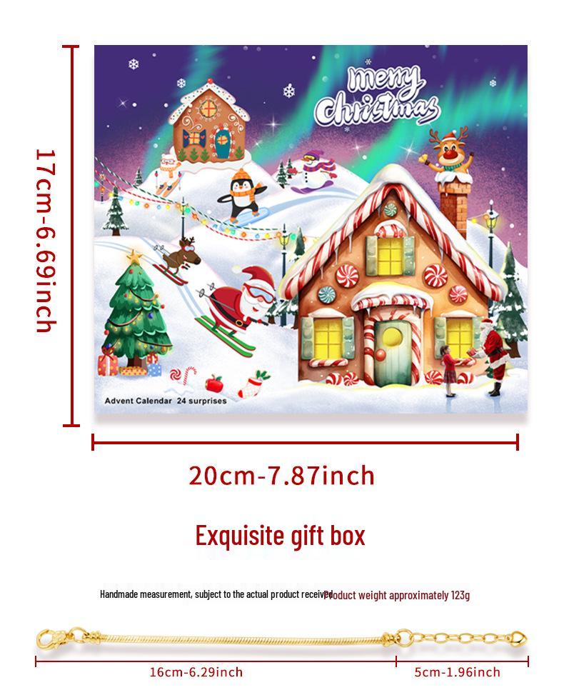 DIY Kristallperlen Weihnachtsarmband Set - Weihnachtsmann Geschenk Überraschungsbox für Kinder