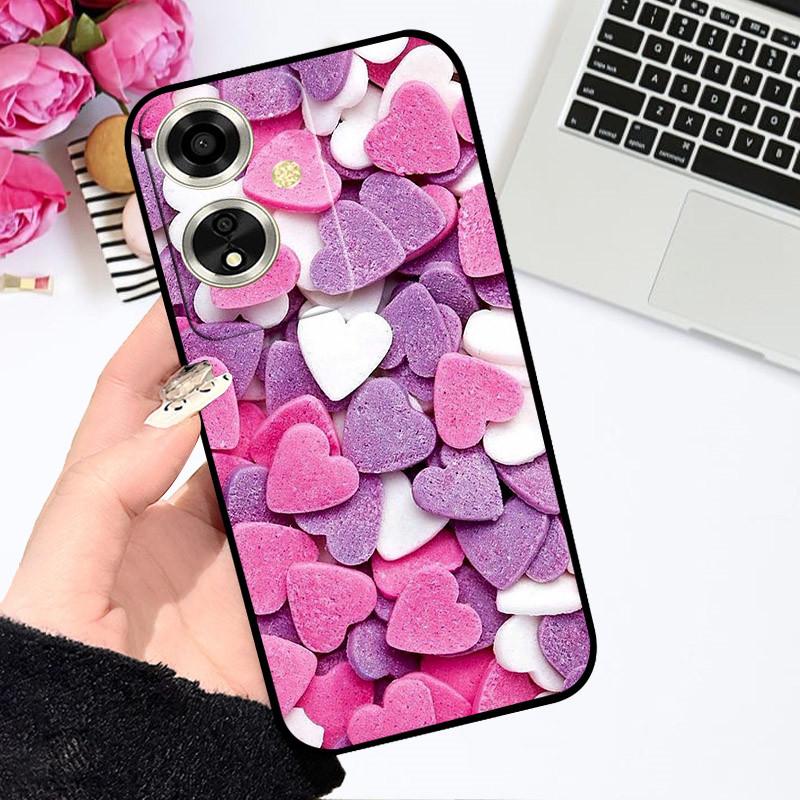 For OPPO A79 5G Case For OPPO A79 Cover Funda Coque Flower Painted Cartoon Silicone Soft TPU Phone Bumper For OPPO A79 5G Covers