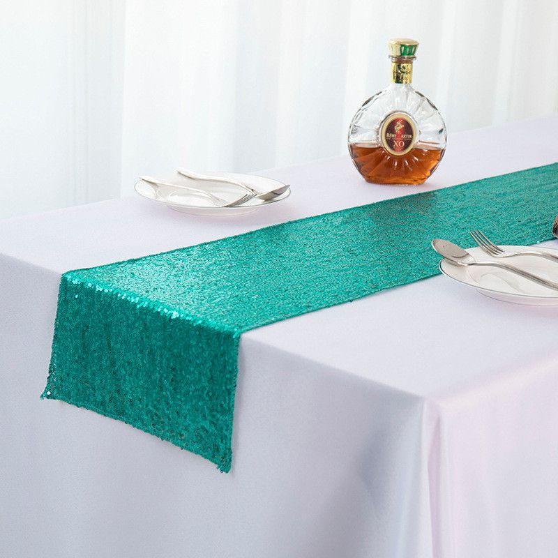Sequin Glitter 12"x108" Table Runners Cover Sparkly Christmas Wedding Party