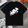 Heißer Verkauf Sommer Y2K Stil Kurzarm T-Shirt mit Gesichtsaufdruck Locker 100% Baumwolle Locker Trend Mode Übergroßes T-Shirt Unisex